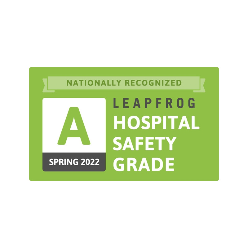 Leapfrog Hospital grade "A" for Fall 2020.